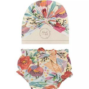 Baby girl new set turban + bloomer